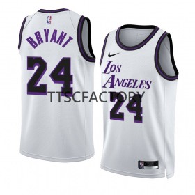 Maillot Basket Homme Los Angeles Lakers Kobe Bryant 24 Nike 2022-23 City Edition Blanc Swingman